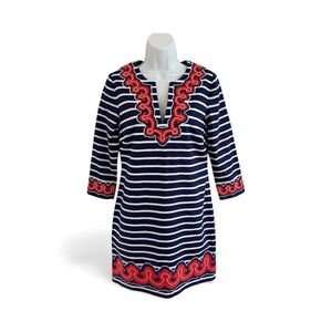 Vineyard Vines Navy and White Striped Tunic Dress, Size 2
